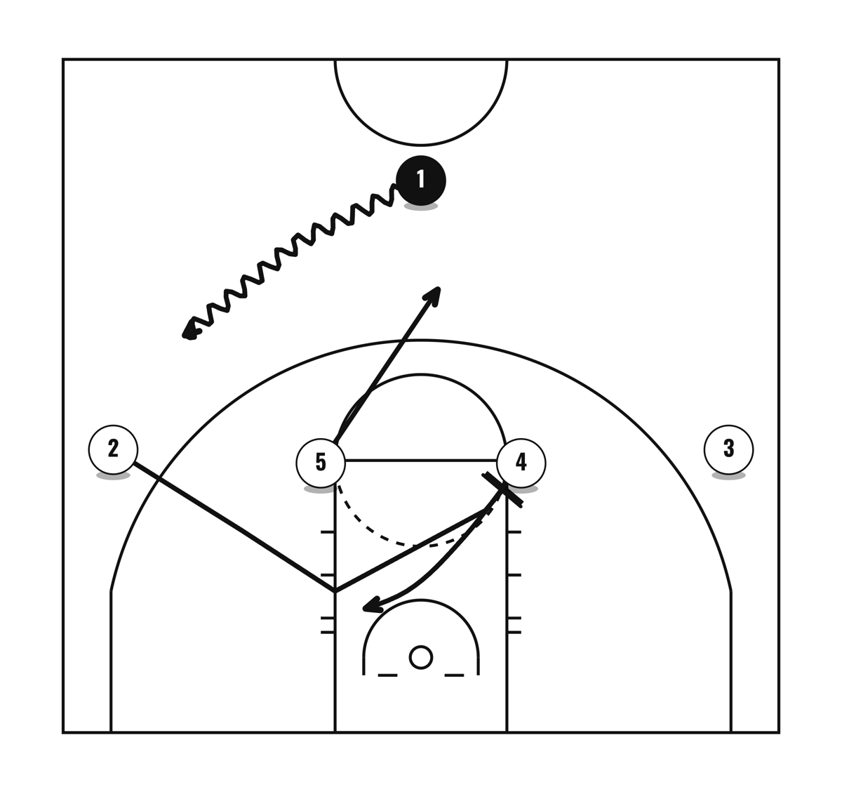 1-4 High Quick Hitter 10: 4 ISO, diagram 1 of 2