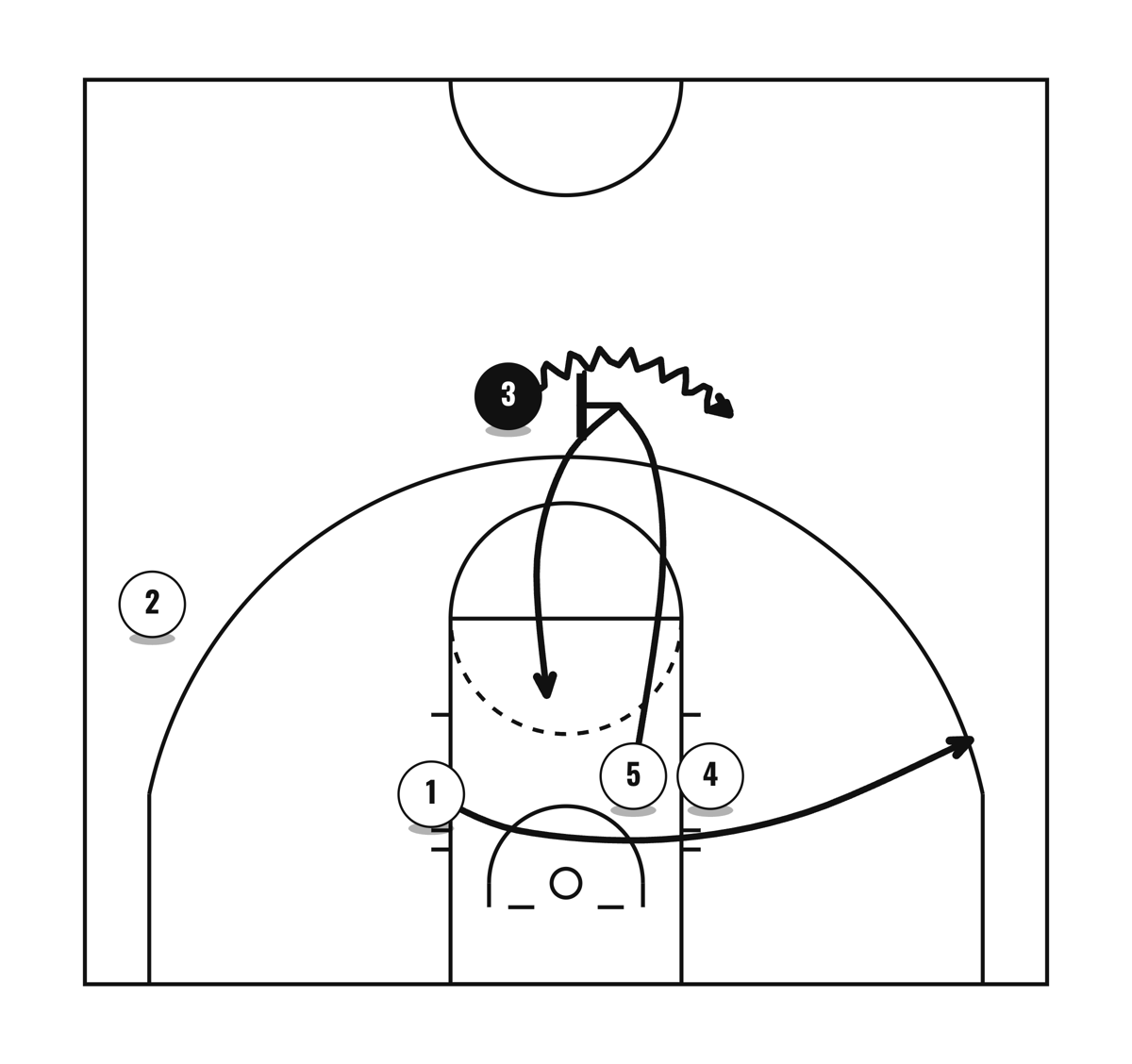 14 High Ball Screen, diagram 3 of 3