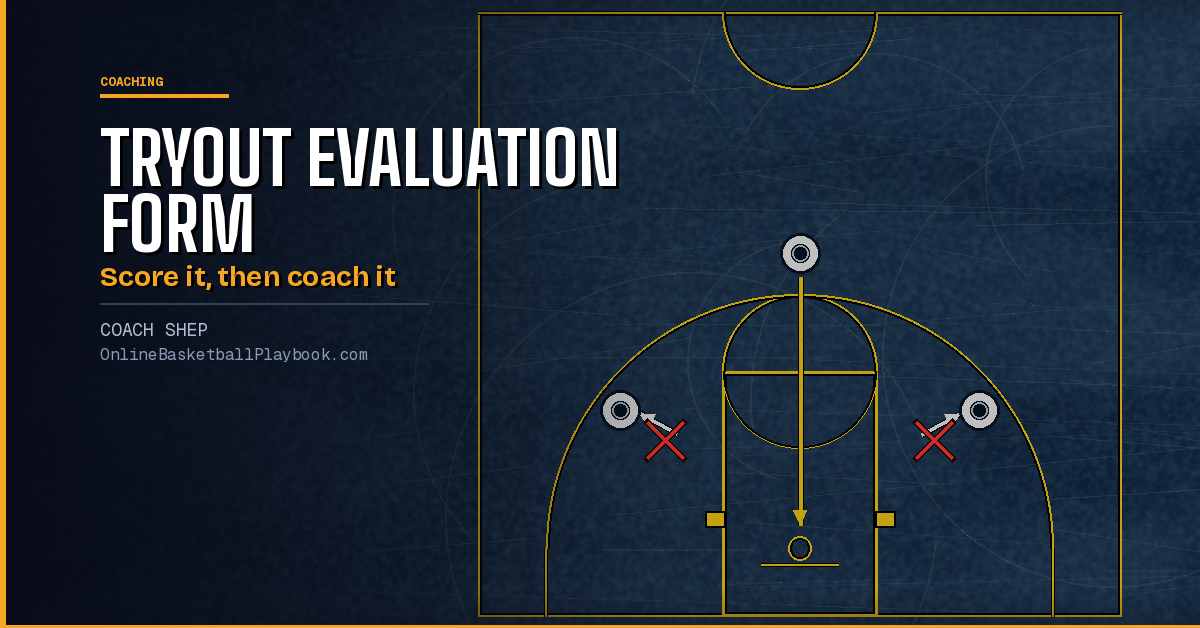 Basketball Tryout Evaluation Form: What to Score and How