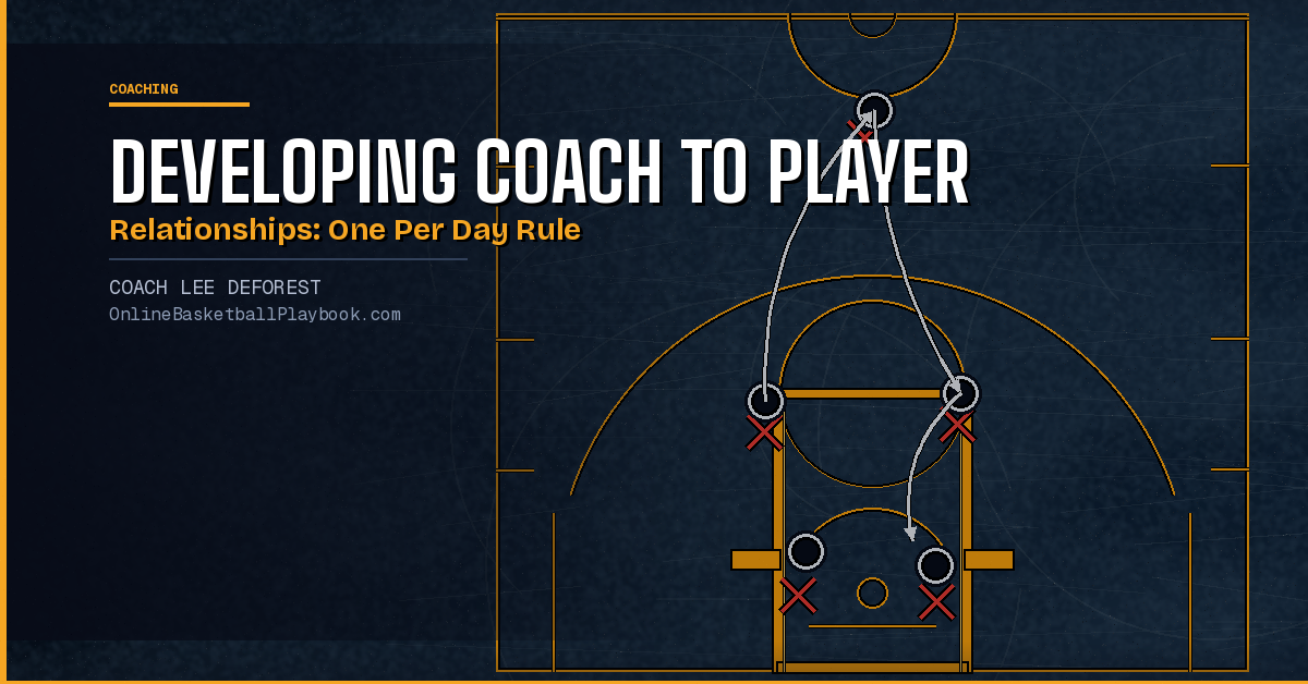 Developing Coach to Player Relationships: The One Per Day Rule