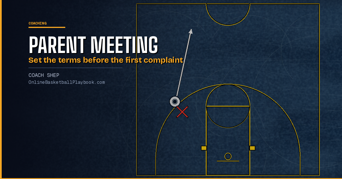 Basketball Parent Meeting: Agenda, Handout and the 24 Hour Rule
