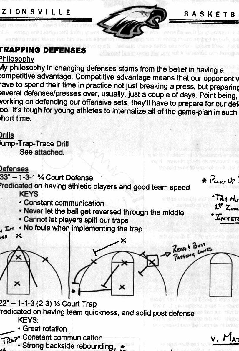 Zionsville's Trapping Defenses: A Changing-Defense Philosophy with the 33 and 22 Presses